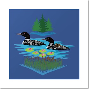 Lovely Loon Family Posters and Art